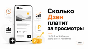 Сколько Дзен платит за просмотры в 2026 году — доход за вовлеченное время, аналитика и рост заработка
