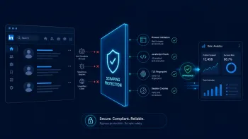 Scraping Protection в LinkedIn проверяет браузерное окружение, JavaScript, TLS fingerprint и cookies перед передачей данных в аналитику.