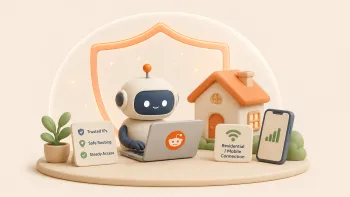 A robot with a laptop working in a protected environment with a home network, mobile connection, and trusted IP addresses.
