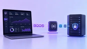 Twitch automation with an analytics dashboard, data processing, API requests, and a protected server.