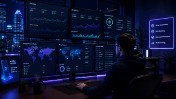Engineer monitoring Instagram automation, API requests and account protection.