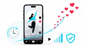 Плавный рост лайков и просмотров в TikTok без резких списаний.