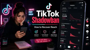 Как выйти из теневого бана в Тик Ток: падение охватов, низкие показы For You и восстановление аккаунта.